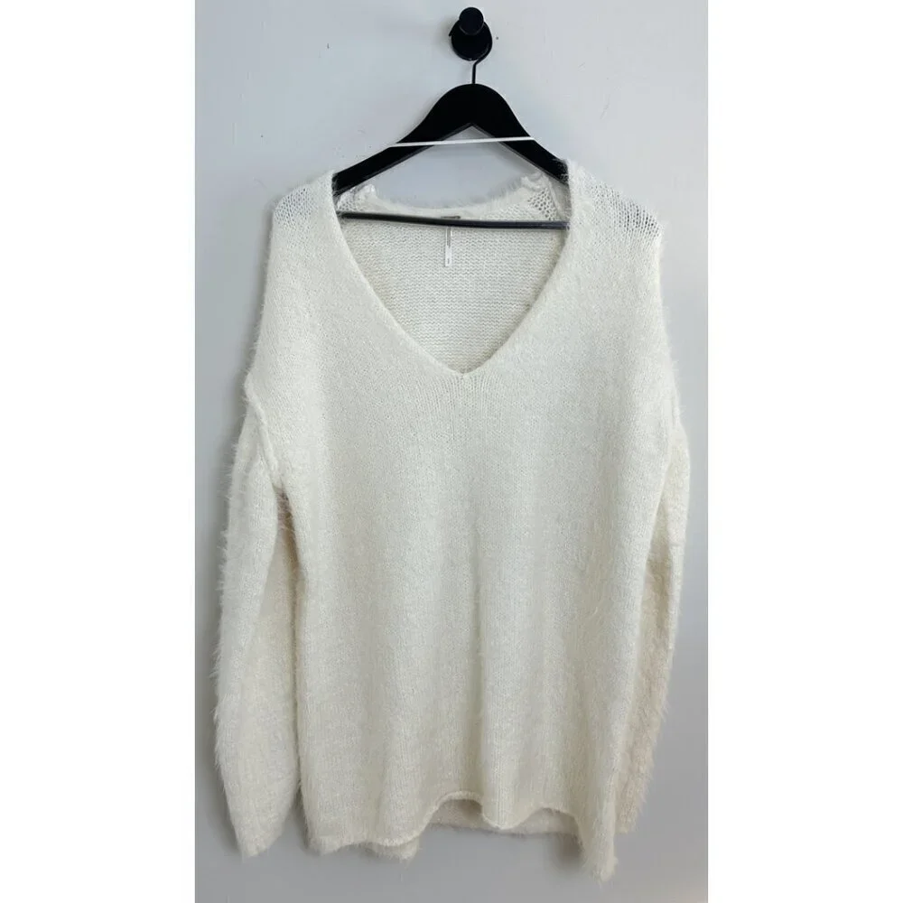 FREE PEOPLE Sparrow Pullover in Ivory Size Small
